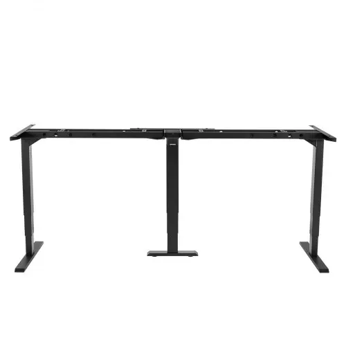 VEVOR Höhenverstellbarer Schreibtisch Gestell L-Form, Winkelverstellbares Tischgestell bis 125kg, 3 Stufige Tischbeine mit 3 Motoren Speicherfunktion Höhenanzeige Kollisionschutz USB für Büro, Schwarz – Bild 9