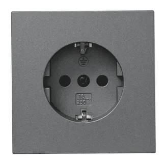 Schutzkontakt-Steckdose McPower “Shallow“ 250V~/16A, Steckanschluss, anthrazit Schutzkontakt-Steckdose McPower “Shallow“ 250V~/16A, Steckanschluss, anthrazit