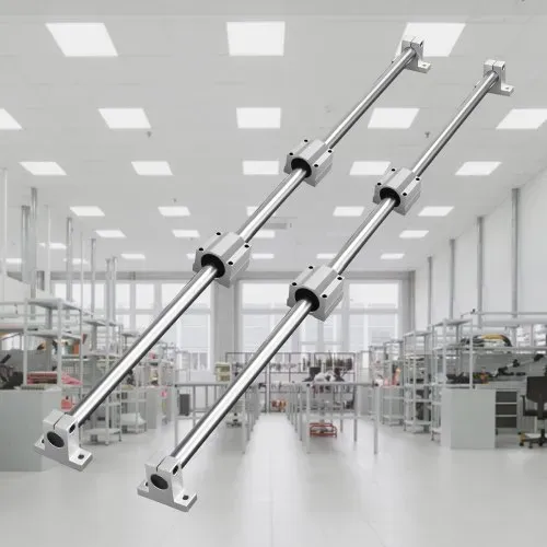 VEVOR Linearführungsschienen-Set, SFC20 1200 mm, 2 Stück 1000 mm SFC20-Führungsschienen, 4 Stück SC20-Gleitblöcke, 4 Stück Schienenstützen, Linearschienen und Lagersatz für automatisierte Ma – Bild 7