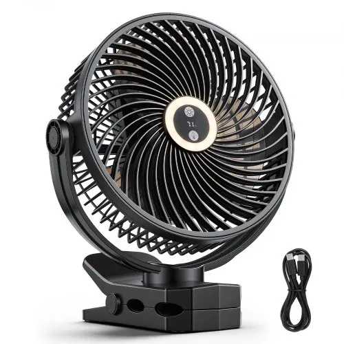 VEVOR Mini Ventilator mit Clip, Tischventilator mit LED, USB-Anschluss, 3 Geschwindigkeitsstufen & Zirkulationsmodus, Umluftventilator für Schreibtisch, Golfwagen, Outdoor-Camping, Laufband, Büro VEVOR Mini Ventilator mit Clip, Tischventilator mit LED, USB-Anschluss, 3 Geschwindigkeitsstufen & Zirkulationsmodus, Umluftventilator für Schreibtisch, Golfwagen, Outdoor-Camping, Laufband, Büro