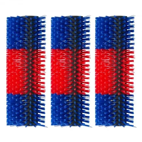 VEVOR Kratzbürste 43x19 cm, Viehbürste 3 Stk. inkl. 12 Schrauben, Rinderkratzer zur Linderung von Rückenjucken, Massage-& Pflege-Kratzwerkzeug für Pferde, Rinder, Schafe & Schweine, Blau&Rot – Bild 9