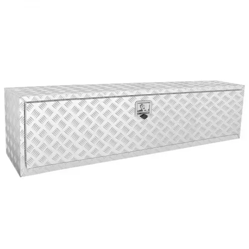 VEVOR Unterboden-Lkw-Box, 1524 x 430 x 460 mm Pickup-Aufbewahrungsbox, Aluminium-Werkzeugkasten mit Schloss & Schlüsseln, Wasserdichte Anhänger-Werkzeugkiste für Lkw, Transporter, Anhänger usw. – Bild 8