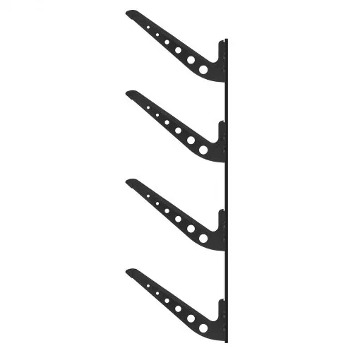 VEVOR Surfbrett-Wandhalterung (4 Ebenen) horizontales Surfbrett-Rack Aufhänger zur Aufbewahrung & Präsentation, höhenverstellbarer Organizer für Kiteboards Shortboards Skier Snowboards Schwarz – Bild 9