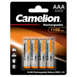 Micro-Akku CAMELION 1,2 V, 1.100 mAh, Typ AAA, NiMH, 4er-Blister Micro-Akku CAMELION 1,2 V, 1.100 mAh, Typ AAA, NiMH, 4er-Blister