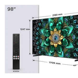 TCL Q6C 98Q6C Fernseher 2,49 m (98″) 4K Ultra HD Smart-TV WLAN Metallisch TCL Q6C 98Q6C Fernseher 2,49 m (98″) 4K Ultra HD Smart-TV WLAN Metallisch