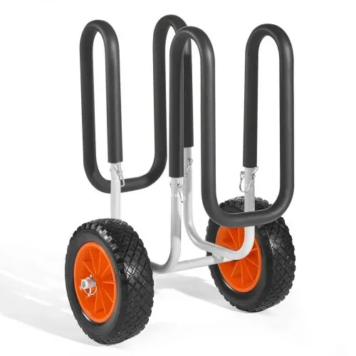 VEVOR Transportwagen, 68 kg, Stand Up Paddle Board Trolley mit 25,4 cm Vollgummireifen, Schaumstoffpolster, Spanngurt, ideale Transporthilfe für Paddleboard- und Surfboard, 520 x 500 x 680 mm – Bild 8