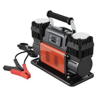 VEVOR Luftkompressor Zweizylinder, 300 L/min, Reifenfüller mit automatischer Abschaltung, 12 V, 10,3 bar, Offroad-Luftpumpe mit LCD-Digitalanzeige & Adaptern für LKW, PKW, SUV, Geländewagen & RV VEVOR Luftkompressor Zweizylinder, 300 L/min, Reifenfüller mit automatischer Abschaltung, 12 V, 10,3 bar, Offroad-Luftpumpe mit LCD-Digitalanzeige & Adaptern für LKW, PKW, SUV, Geländewagen & RV