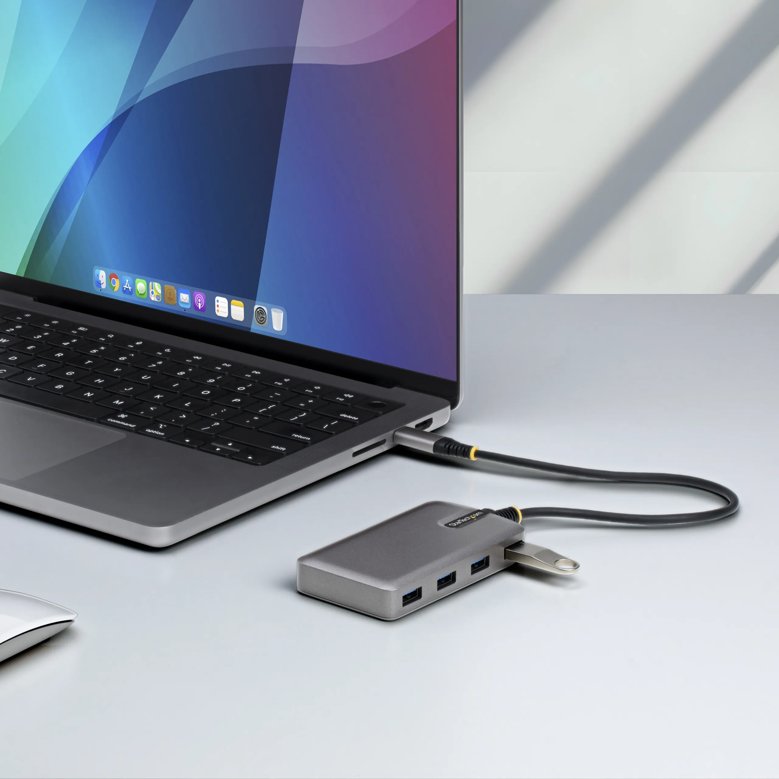 StarTech.com 4 Port USB C Hub - USB C auf 4x USB-A 5Gbit/s Hub mit Optionalem Zusatzstromanschluss - USB C auf USB Verteiler - Desktop USB3.0 Hub - 30cm Kabel - Mini USB C Hub – Bild 7