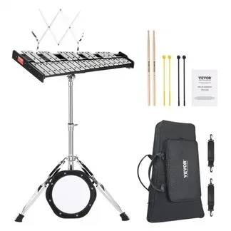 VEVOR Glockenspiel-Xylophon-Set mit 30 Noten, professionelles Schlaginstrumenten-Set mit Schlägeln, Trommelstöcken, Notenständer, 20 cm Übungspad, verstellbarem Ständer und Tragetasche VEVOR Glockenspiel-Xylophon-Set mit 30 Noten, professionelles Schlaginstrumenten-Set mit Schlägeln, Trommelstöcken, Notenständer, 20 cm Übungspad, verstellbarem Ständer und Tragetasche