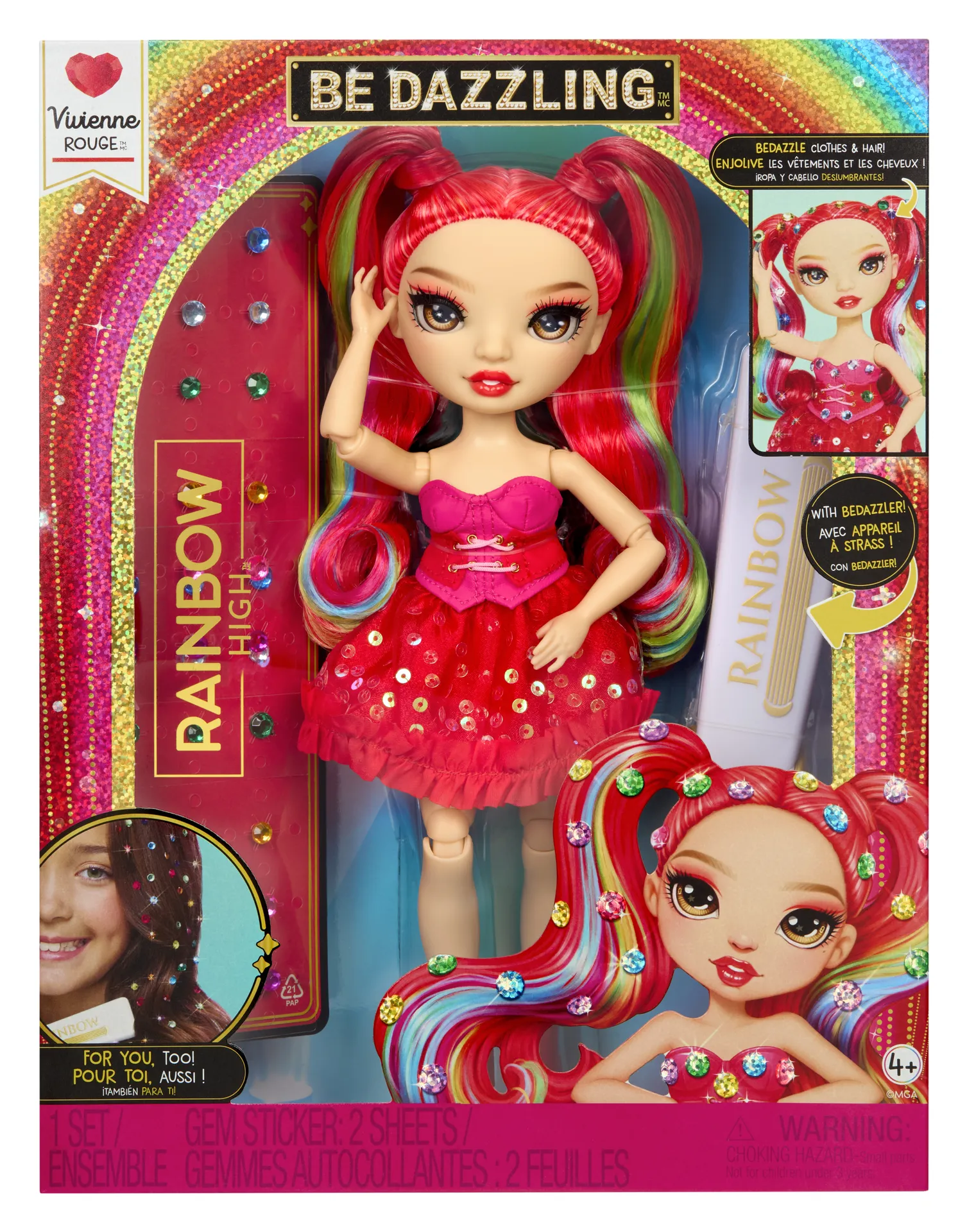 Rainbow High Be Dazzling Fashion Dolls- Vivienne Rouge (Red) – Bild 2