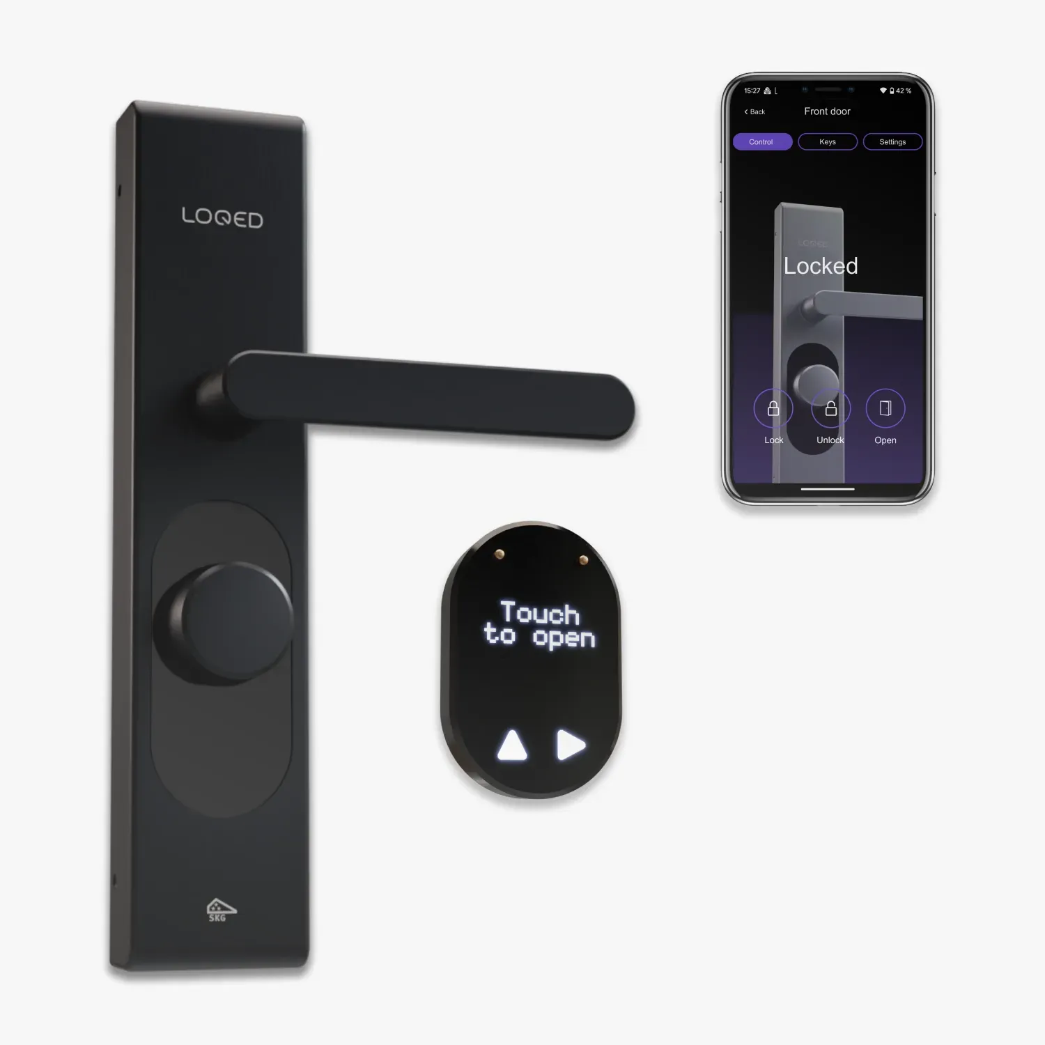 Shelly · "LOQED Touch Smart Lock black" Smartes Türschloss – Bild 2