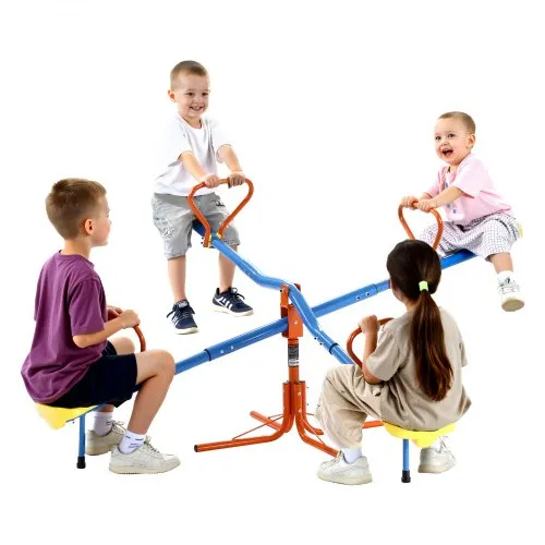 VEVOR Kinderwippe, 45,4 kg Tragkraft pro Sitz, Gartenwippe mit 4-zackigen Stützbeinen, Karussellwippe, 360 Grad drehbar, für Kinder ab 3 Jahren, 4 Sitze Schaukelwippe, 190x190x66 cm VEVOR Kinderwippe, 45,4 kg Tragkraft pro Sitz, Gartenwippe mit 4-zackigen Stützbeinen, Karussellwippe, 360 Grad drehbar, für Kinder ab 3 Jahren, 4 Sitze Schaukelwippe, 190x190x66 cm