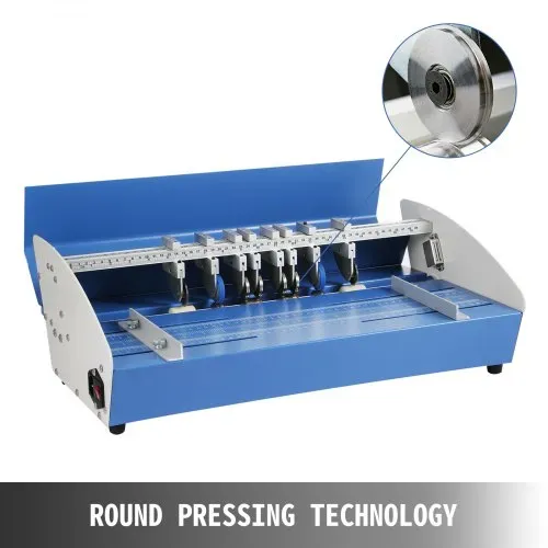 VEVOR Rillmaschine 520 mm, Elektrische Nutmaschine 540 mm x 370 mm x 230 mm, Creasing Maschine 220 V, Bürobedarf und Schreibwaren mit Rundpresstechnik, Falzmaschine für Dateien, Karten, A4-Papiere – Bild 3