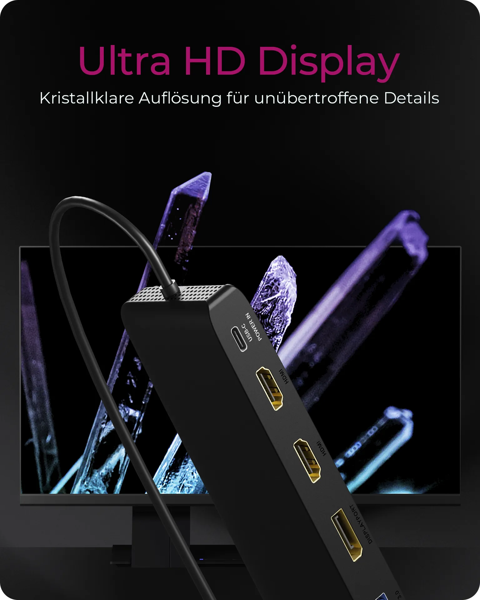 ICY BOX IB-DK2116-C, USB Type-C® Notebook DockingStation mit dreifacher Videoausgabe – Bild 2