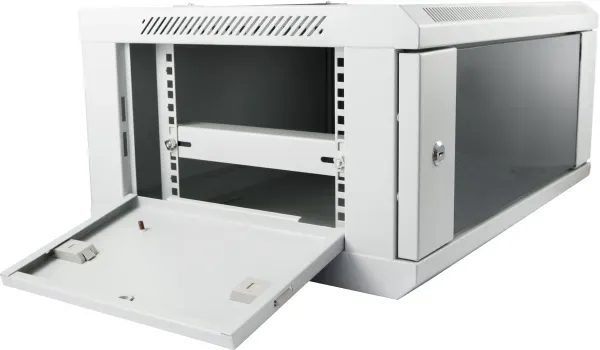 ALLNET 19"Wandgehäuse, 12HE, 1-teilig, T600mm, Lichtgrau, SMC-Serie, – Bild 3