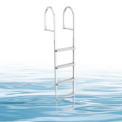 VEVOR Dockleiter Abnehmbar, Bootsleiter mit 5 Rutschfesten Stufen Breite Pedale & Handlauf, Poolleiter mit 227kg Tragkraft aus Aluminiumlegierung, Einstiegsleiter für Docks Pools Seen Yachten, Silber VEVOR Dockleiter Abnehmbar, Bootsleiter mit 5 Rutschfesten Stufen Breite Pedale & Handlauf, Poolleiter mit 227kg Tragkraft aus Aluminiumlegierung, Einstiegsleiter für Docks Pools Seen Yachten, Silber