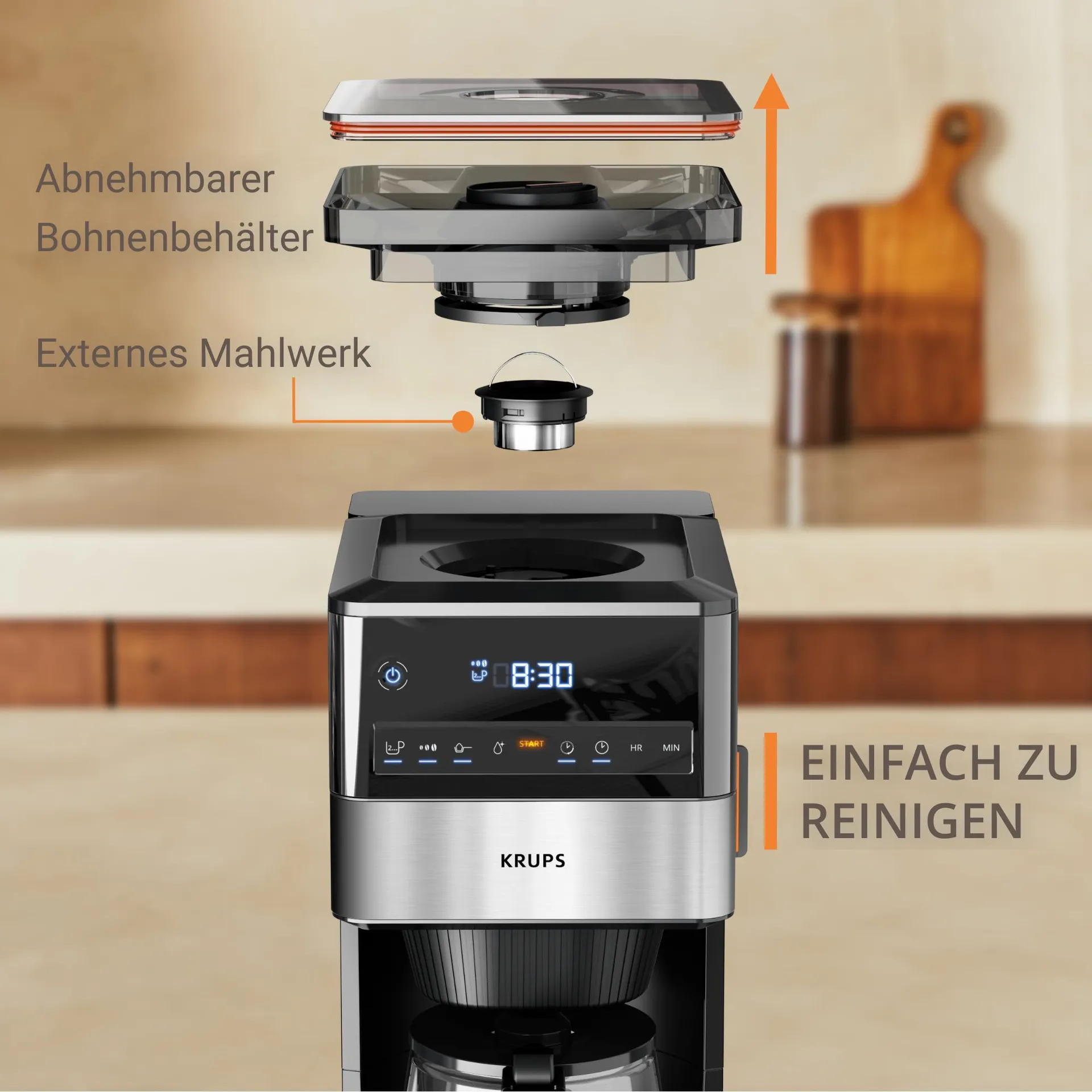 Krups Aroma Partner KM8428 Kaffeemaschine Vollautomatisch Filterkaffeemaschine 1,5 l – Bild 7