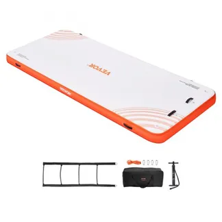 VEVOR Aufblasbares Schwimmdock, 4,57 x 1,82 m, Dockplattform, rutschfeste Wasserschwimmdockmatte mit tragbarer Tragetasche und abnehmbarer Leiter, schwimmende Plattform-Inselfloß für Pool, Strand VEVOR Aufblasbares Schwimmdock, 4,57 x 1,82 m, Dockplattform, rutschfeste Wasserschwimmdockmatte mit tragbarer Tragetasche und abnehmbarer Leiter, schwimmende Plattform-Inselfloß für Pool, Strand