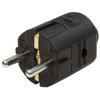 Schutzkontakt-Stecker McPower, schwarz Schutzkontakt-Stecker McPower, schwarz