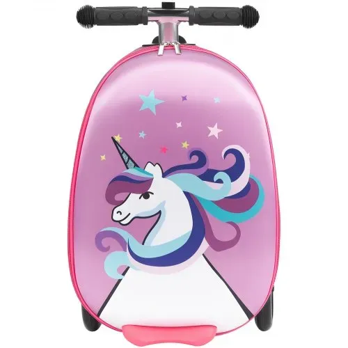 VEVOR Scooter Koffer, 20 L Fassungsvermögen, Reisekoffer mit Flash-PU-Rädern, TPR-Anti-Rutsch-Griff, max. Gewichtskapazität 50 kg, Kinderkoffer Handgepäck, für Kinder ab 5 Jahren, Lila – Bild 8