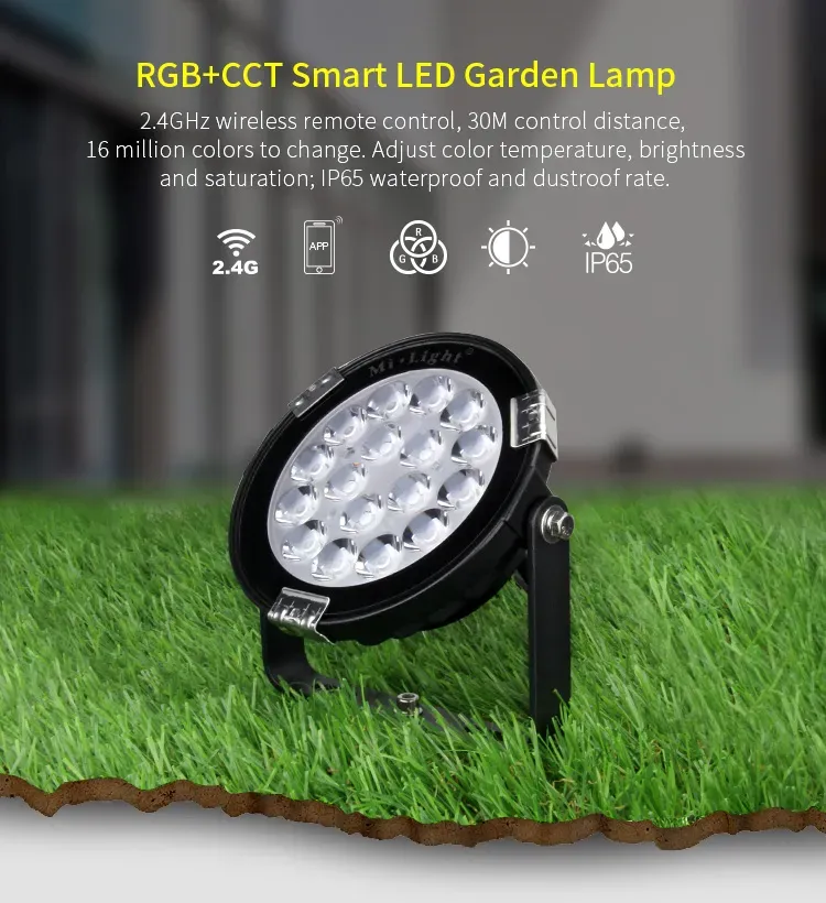 MiBoxer FUTC02-V2 LED Gartenstrahler 9W RGB+CCT (RGB_CCT) IP65 WLAN & Funk MiBoxer FUTC02-V2 LED Gartenstrahler 9W RGB+CCT (RGB_CCT) IP65 WLAN & Funk