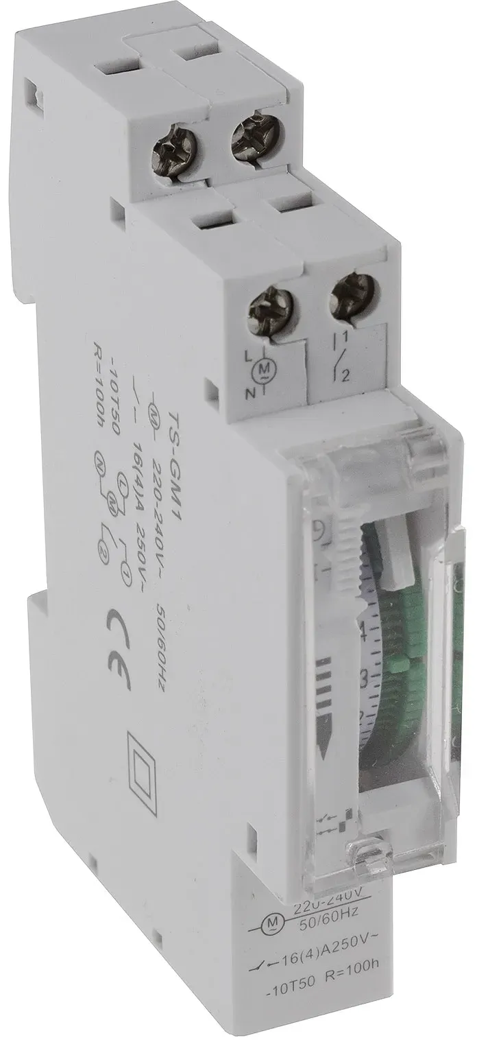 analoge Tages-Zeitschaltuhr für Schalttafel-Einbau, 230V, max. 3500W analoge Tages-Zeitschaltuhr für Schalttafel-Einbau, 230V, max. 3500W