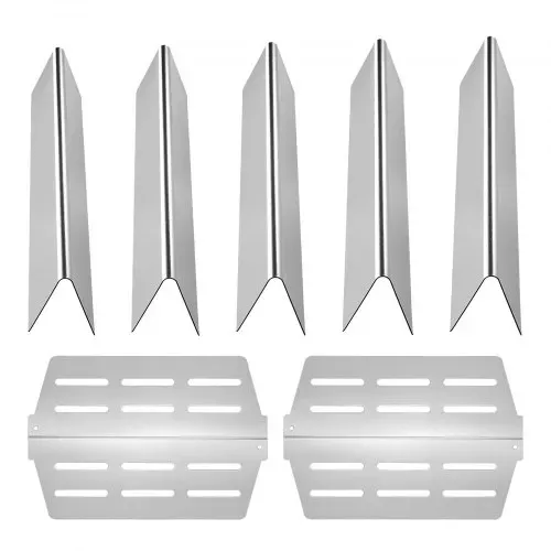 VEVOR 5 Flavorizer Bars + 2 Heizplatten, Aromaschienen Flammenverteiler für Grills (Weber Genesis 300-Serie), einschließlich E310 E320 E330 S310 S320 S330, dickere Heizplatte aus Edelstahl – Bild 10