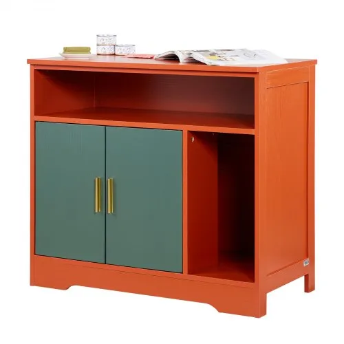 VEVOR Katzenschrank 792x430x710 mm, Katzenklo Schrank mit Regal & Stauraum, Katzenhaus aus Holz im modernen Stil für den Innenbereich, passend für die meisten Katzentoiletten, Rot & Grün VEVOR Katzenschrank 792x430x710 mm, Katzenklo Schrank mit Regal & Stauraum, Katzenhaus aus Holz im modernen Stil für den Innenbereich, passend für die meisten Katzentoiletten, Rot & Grün