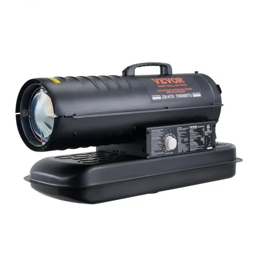 VEVOR Kerosin-/Diesel-Warmluftheizung, 70000 BTU Torpedo-Raumheizer, tragbar mit Thermostatregelung, 19-Liter-Tank, effizienter Kerosinheizer für den Innen- und Außenbereich für Zuhause, Baustelle, Industrie, Werkstätten, Schwarz VEVOR Kerosin-/Diesel-Warmluftheizung, 70000 BTU Torpedo-Raumheizer, tragbar mit Thermostatregelung, 19-Liter-Tank, effizienter Kerosinheizer für den Innen- und Außenbereich für Zuhause, Baustelle, Industrie, Werkstätten, Schwarz