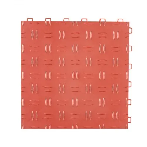 VEVOR Garagen-Bodenbeschläge, 305 x 305 x 13,4 mm, 50er-Set Industrieboden, rutschfeste doppelseitige Struktur-Garagenboden, für Garagen, Keller, Reparaturwerkstätten, Rot – Bild 8
