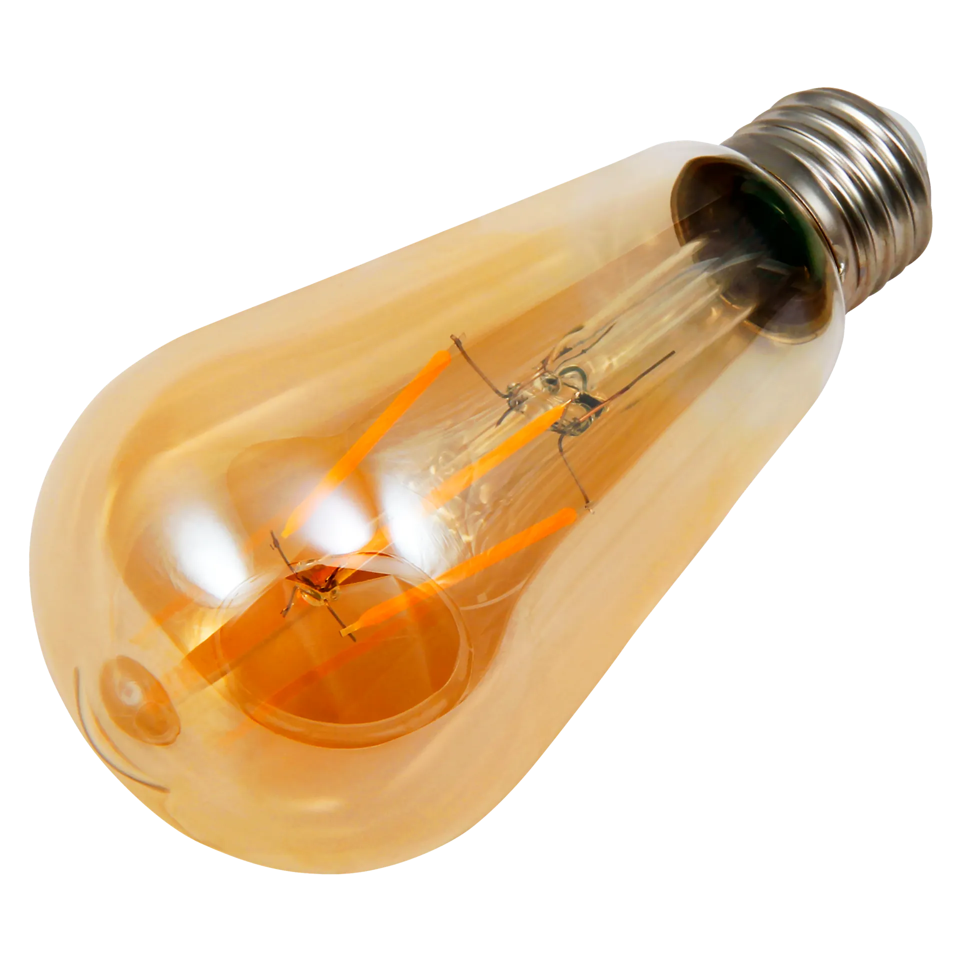 LED Filament Glühlampe McShine ''Retro'' E27, 4W, 420lm, warmweiß, goldenes Glas – Bild 2