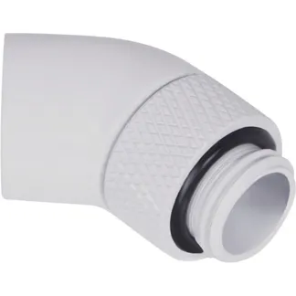 Eiszapfen Winkeladapter 45° drehbar G1/4 AG auf G1/4 IG – White, Anschlüsse Eiszapfen Winkeladapter 45° drehbar G1/4 AG auf G1/4 IG – White, Anschlüsse