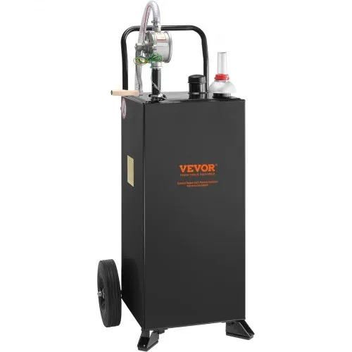VEVOR 30 Gallonen Gas-Caddy, Kraftstoffspeichertank mit Rädern, tragbarer Kraftstoff-Caddy mit manueller Transferpumpe, Benzin-Diesel-Kraftstoffbehälter für Autos, Rasenmäher, Geländefahrzeuge, Boote – Bild 9