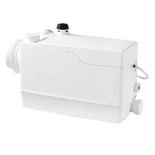 VEVOR Fäkalienhebeanlage 800 W 12000 L/h 10 m Förderhöhe mit 4 Einlässen, Weiße Abwasserhebeanlage Geeignet für Keller, WC, Waschbecken, Waschküche und Küche, Zackerpumpe mit Seitlichen Einlässen – Bild 10