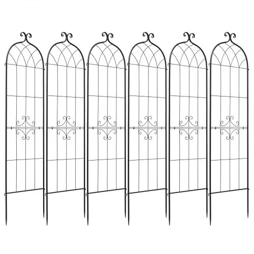 VEVOR Rankgitter, 180x52,5 cm 6er-Pack, Metall Rankhilfe mit Pulverbeschichteter Oberfläche & Verriegelungsmechanismus, Kletterhilfe, Garten Spalier, Pflanzengitter für Blumen, Gemüse & Rosen – Bild 8
