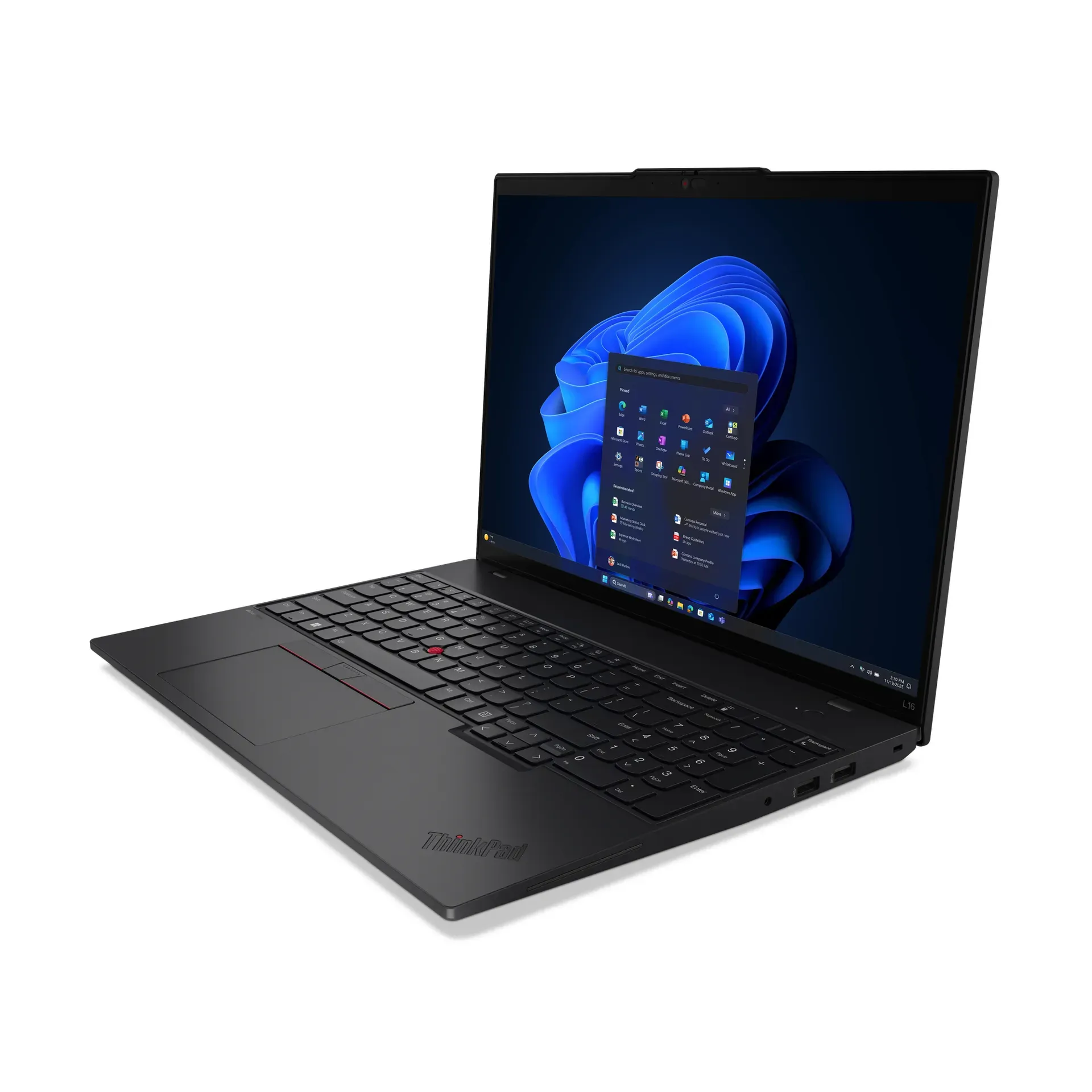 Lenovo ThinkPad L16 Gen 2 (AMD) AMD Ryzen™ 5 PRO PRO 215 Laptop 40,6 cm (16") WUXGA 32 GB DDR5-SDRAM 1 TB SSD Wi-Fi 7 (802.11be) Windows 11 Pro Deutsch Schwarz – Bild 3