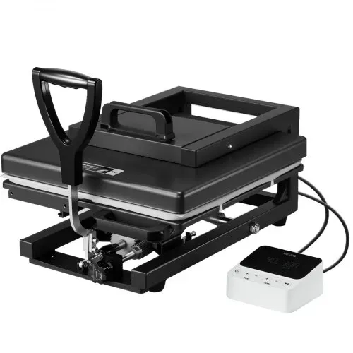 VEVOR Transferpresse 38 x 38 cm 5 in 1 Multifunktion, schnelles & gleichmäßiges Aufheizen, Heißpressmaschine Sublimationspresse Hitzepresse für T-Shirts/Tassen/Becher/Kappen/Teller, schwarz – Bild 9