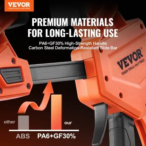 VEVOR 2 x Einhandzwinge 609,6mm Backenöffnung Schnellspannzwinge 136kg Belastbarkeit Klemmzwinge Schraubzwinge Ideal zum Schneiden, Verbinden und Montieren von Holzprodukten oder Stahlmaterialien VEVOR 2 x Einhandzwinge 609,6mm Backenöffnung Schnellspannzwinge 136kg Belastbarkeit Klemmzwinge Schraubzwinge Ideal zum Schneiden, Verbinden und Montieren von Holzprodukten oder Stahlmaterialien