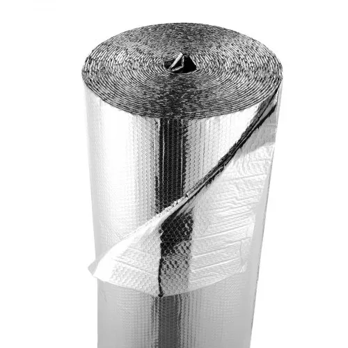 VEVOR Isolierfolie, Reflexionsfolie aus Aluminiumfolie, 6 mm, 122 cm x 30,48 m, zweilagiger wärmereflektierender Luftpolsterschutz, Wärmedämmrolle für Garagentorfenster und Wohnmobildächer VEVOR Isolierfolie, Reflexionsfolie aus Aluminiumfolie, 6 mm, 122 cm x 30,48 m, zweilagiger wärmereflektierender Luftpolsterschutz, Wärmedämmrolle für Garagentorfenster und Wohnmobildächer