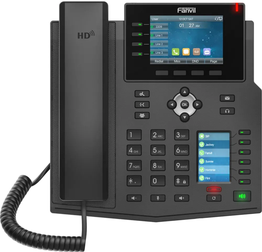Fanvil X5U-R V2, Red Phones for Hospitality, Fire Station etc. solution High-end business phone with Gigabit / SIP / POE / Gigabit / USB-Port – Bild 3