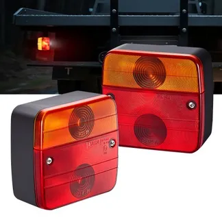 VEVOR Anhängerlichter Anhängerleuchten 2 Stk. mit 4 Modi (Bremslicht/Blinklicht/Rücklicht/Kennzeichenleuchte), wasser- und staubdichtes Anhängerbeleuchtungsset für Lkw Boot Wohnmobil VEVOR Anhängerlichter Anhängerleuchten 2 Stk. mit 4 Modi (Bremslicht/Blinklicht/Rücklicht/Kennzeichenleuchte), wasser- und staubdichtes Anhängerbeleuchtungsset für Lkw Boot Wohnmobil