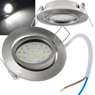 LED-Einbauleuchte “Flat-26” neutralweiß 80x26mm, 3W, 390lm, Edelstahl gebürstet LED-Einbauleuchte “Flat-26” neutralweiß 80x26mm, 3W, 390lm, Edelstahl gebürstet