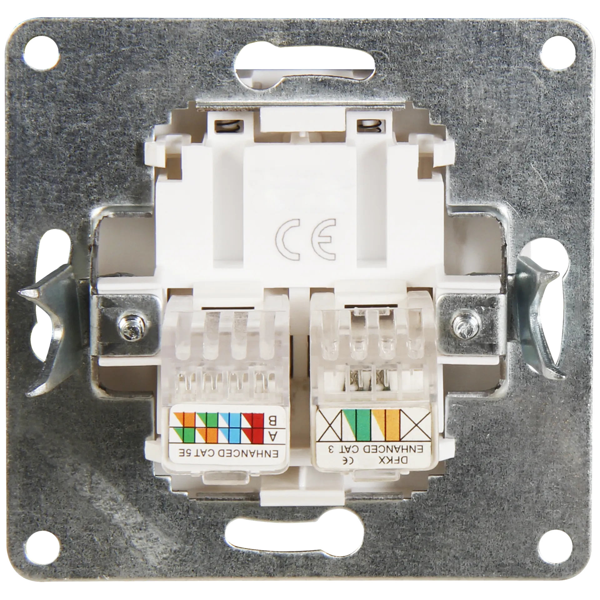 RJ45 + RJ11 Dose McPower ''Flair'' für ISDN, Cat, UP, weiß – Bild 2