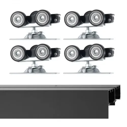 VEVOR Schiebetür-Beschlagschienensatz Schiebetürsystem 1219 mm, Doppelschienen Schiebetürsystem aus Aluminiumlegierung, passende Türbreite 622 mm x 2, Schiebetürbeschlag 68 kg belastbar – Bild 9