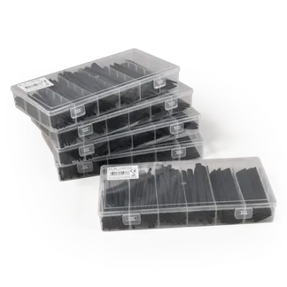 Schrumpfschlauch-Set McPower, 500-teilig in Sortimentsboxen, schwarz Schrumpfschlauch-Set McPower, 500-teilig in Sortimentsboxen, schwarz