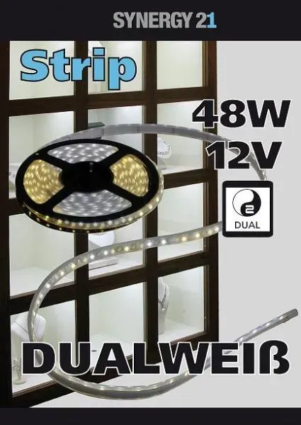 Synergy 21 LED Flex Strip 3528 – 120 DW (CCT) DC12V 48W pro Farbe IP20 Synergy 21 LED Flex Strip 3528 – 120 DW (CCT) DC12V 48W pro Farbe IP20