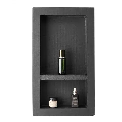 VEVOR Duschnische, 10,16x40,64x71,12 cm, Wandnische mit beweglichem Trennregal, Seifen- & Shampoo-Aufbewahrungs-Organizer, versiegeltes Design, schwarz für Badezimmerdusche – Bild 9