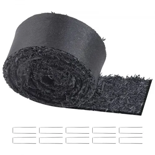VEVOR Gummimulchrolle 18 mm, Gummimulchmatte 3 x 0,11 m, permanenter Gummiweg, schwarze Mulch-Gartenbegrenzung, Unkrautmatte, Unkrautvlies für Pflanzen, Gemüse & Blumen, Gartenbarriere VEVOR Gummimulchrolle 18 mm, Gummimulchmatte 3 x 0,11 m, permanenter Gummiweg, schwarze Mulch-Gartenbegrenzung, Unkrautmatte, Unkrautvlies für Pflanzen, Gemüse & Blumen, Gartenbarriere