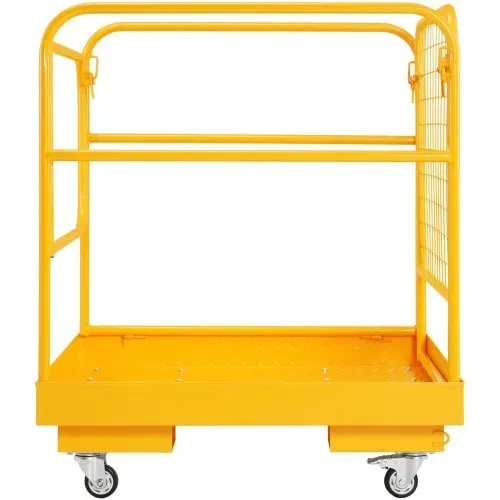 VEVOR Arbeitsbühne 92x92cm Arbeitskorb aus Q235B Sicherheitskorb Max. Ladekapazität bis 544kg Staplerbühne für 1-2 Personen Gabelstapler Faltbar Arbeitsplattform für sichere Arbeit in der Höhe – Bild 8