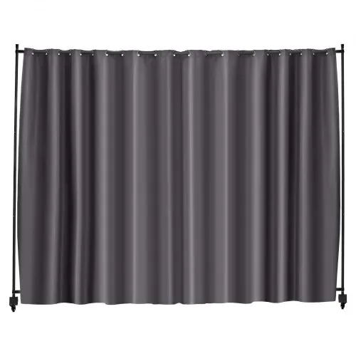 VEVOR Raumteiler Trennwand Paravent Stellwand Einzelpanel, Tragbarer Sichtschutz für Büro Schlafzimmer Esszimmer Arbeitszimmer Balkon, Raumtrenner Rollbar (308,5 x 45 x 245,5 cm), Grau – Bild 8